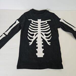 Halloween Skeleton Ribs Size 4 T-Shirt Scary Ribcage Bones Funny Tee Shirts Kids